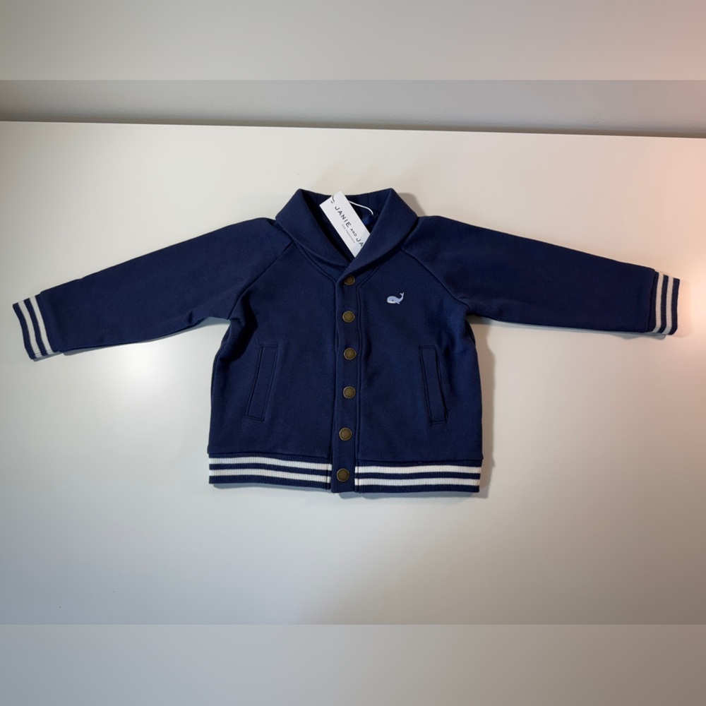 Janie and Jack BNWT 18-24m whale blazer jacket Navy Blue